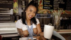 Cafe Waitress Ameena Greene  Gets Creampied by Customer